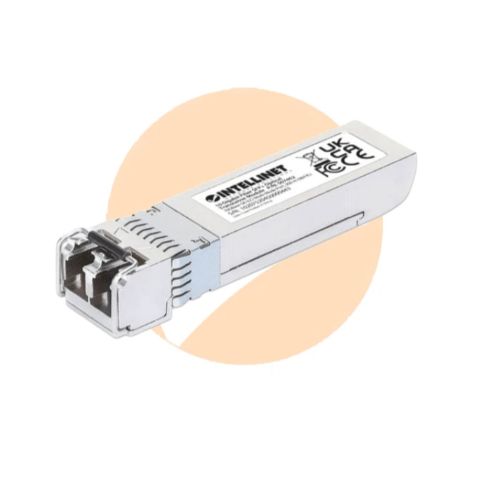 INTELLINET 507462 - MÓDULO TRANSCEPTOR SFP+ 10 GIGABIT DE FIBRA ÓPTICA PUERTO MULTI-MODO 10GBASE-SR (LC), 300 M (984 FT.)-Transceptores de Fibra-INTELLINET-Bsai Seguridad & Controles