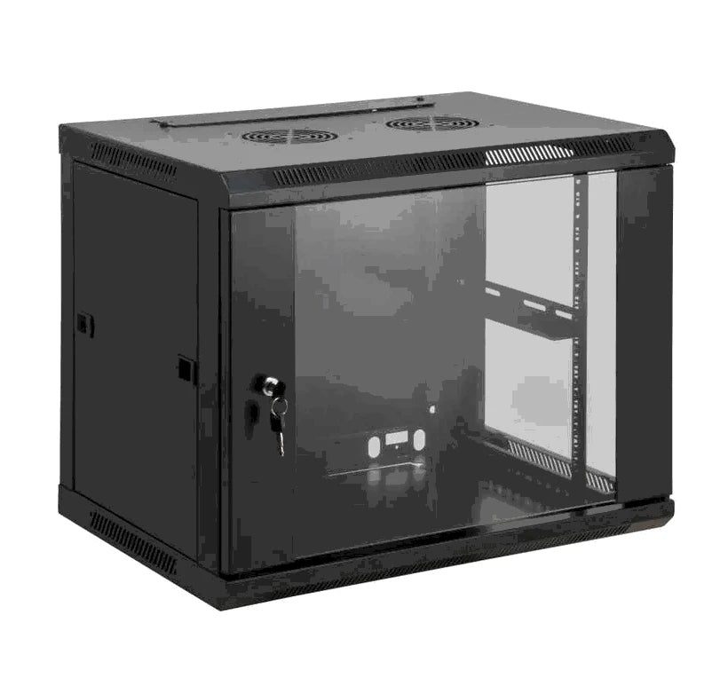 INTELLINET 711814 - GABINETE MURAL 19" / 9UR / COLOR NEGRO / PARA APLICACIONES DE MONTAJE EN RACK DE 19" / CARGA ESTÁTICA MÁXIMA DE 60KG / PUERTA DE CRISTAL TEMPLADO / 500 (H) X 600 (W) X 450 (D) MM-Racks-INTELLINET-Bsai Seguridad & Controles
