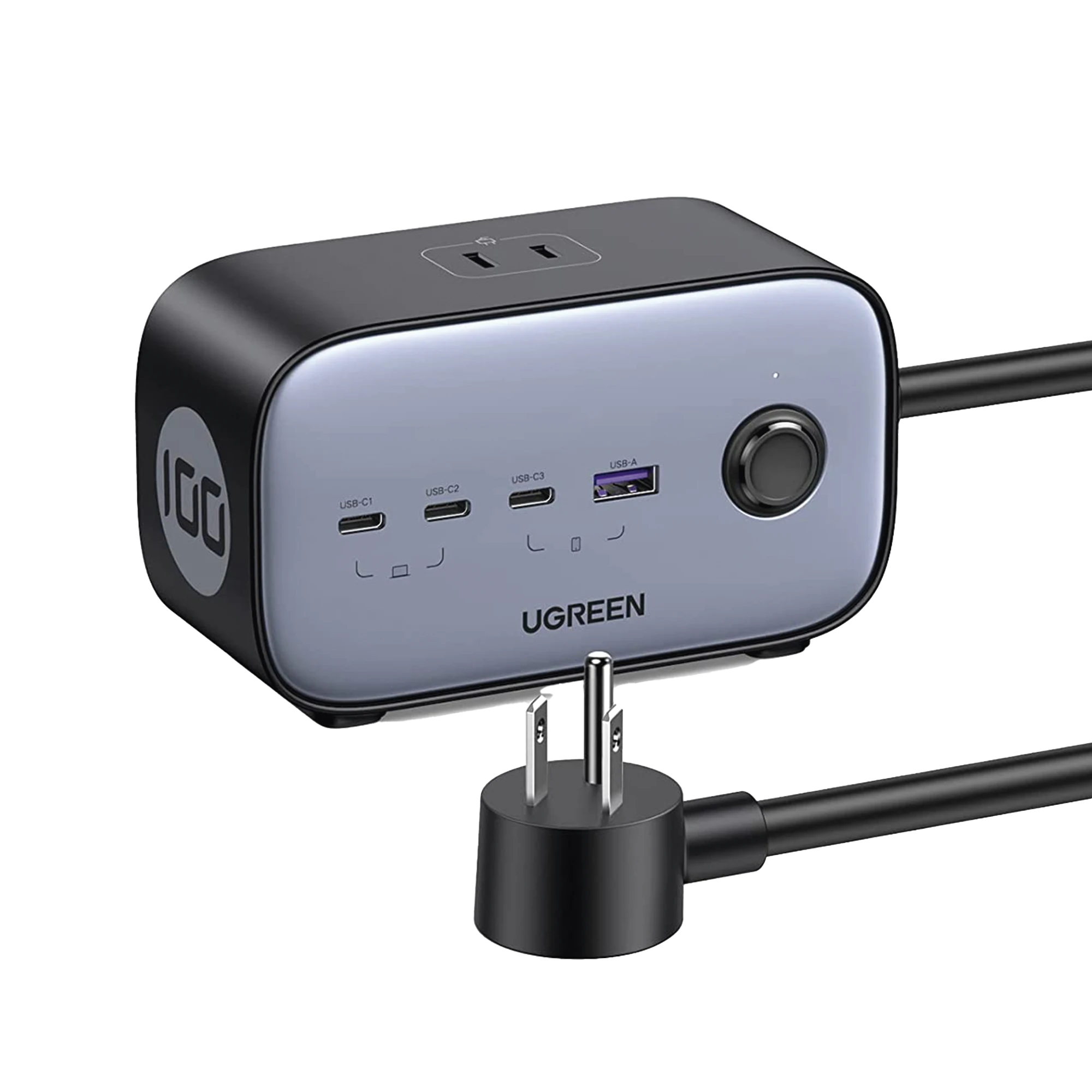 MULTICONTACTO DE ESCRITORIO USB Y TOMACORRIENTE / 3 PUERTOS USB-C / 1 PUERTOS USB-A / 3 TOMACORRIENTE DE CA / TECNOLOGÍA GAN II/ 1 USB 100W PD / CARGA RÁPIDA / DISEÑO INNOVADOR EN FORMA DE CUBO / INTERRUPTOR DE APAGADO.-Accesorios Generales-UGREEN-Bsai Seguridad & Controles
