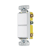 INTERRUPTOR RESIDENCIAL 15 A 120-277 V, 1 POLO 3 VÍAS, CABLEADO LATERAL, COLOR BLANCO.-Herramientas-HUBBELL-Bsai Seguridad & Controles