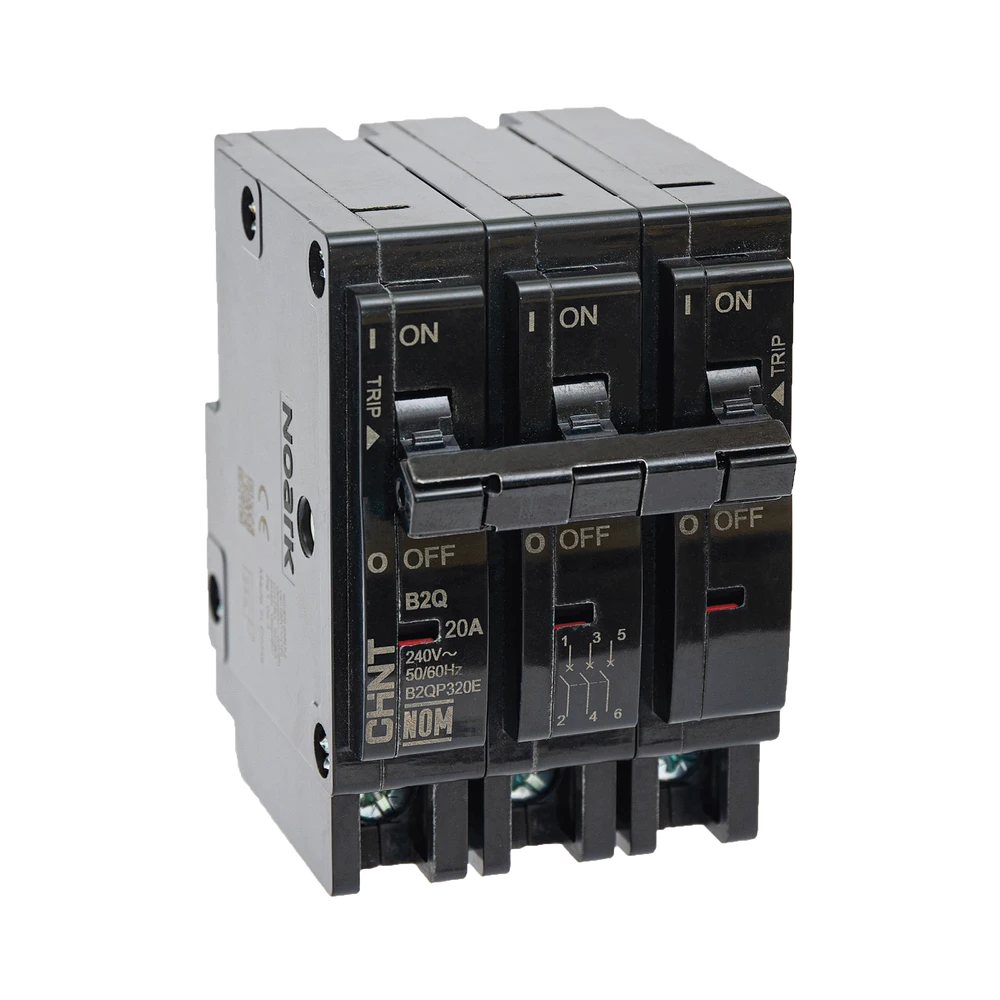 INTERRUPTOR TERMOMAGNÉTICO ENCHUFABLE, SERIE: B2Q, 3P, 60A, 240V-Protección contra Descargas-CHINT-Bsai Seguridad & Controles