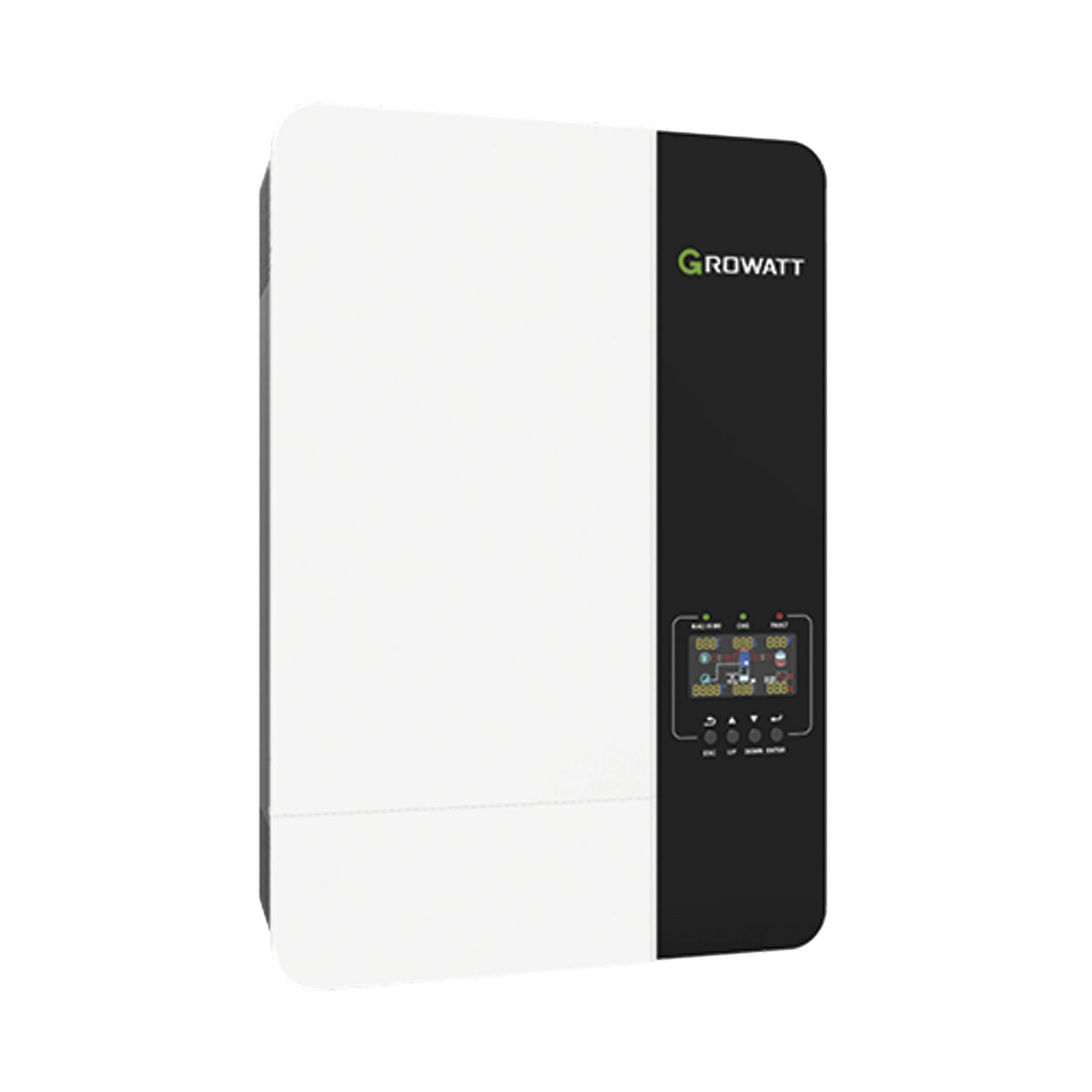 INVERSOR CARGADOR 3KW COMPATIBLE CON BATERÍAS DE LITIO, MONITOREO REMOTO Y SINCRONIZACIÓN PARA MAYOR POTENCIA, OPERACIÓN 48VCC-Energía Solar-GROWATT-Bsai Seguridad & Controles
