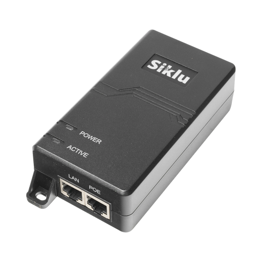 INYECTOR POE, 1 GBPS, 60 W, 55 VCD, 100-240 VCA, CABLE CA-Fuentes de Alimentación-Siklu-AX-IN-60W-AC-POE-US-Bsai Seguridad & Controles