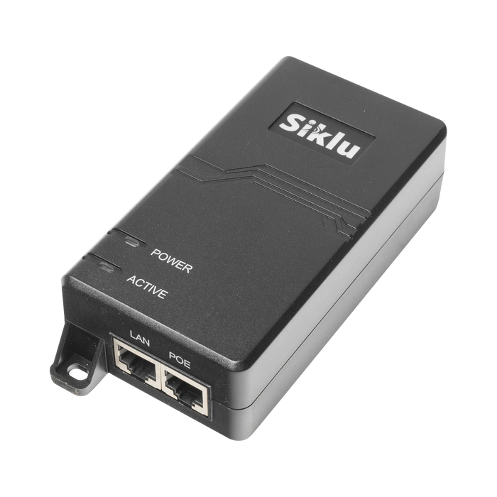 INYECTOR POE, 1 GBPS, 60 W, 55 VCD, 100-240 VCA, CABLE CA-Fuentes de Alimentación-Siklu-AX-IN-60W-AC-POE-US-Bsai Seguridad & Controles