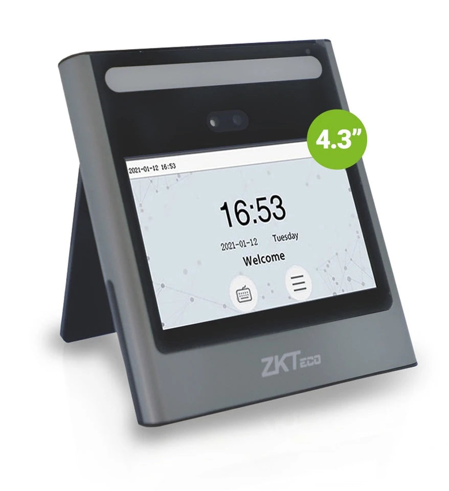 TERMINAL DE ACCESO Y ASISTENCIA CON RECONOCIMIENTO FACIAL Y CONTRASEÑA EFACE10 ZKTECO PANTALLA DE 4.3 PULGADAS 500 ROSTROS/ 150,000 EVENTOS SALIDA DE RELEVADOR ACEPTA BOTON TCP/IP ADMS COMPATIBLE CON BIOTIME PRO Y BIOACCESS IVS MODULO DE ASISTENCIA-Acceso Lectores-ZKTECO-Bsai Seguridad & Controles