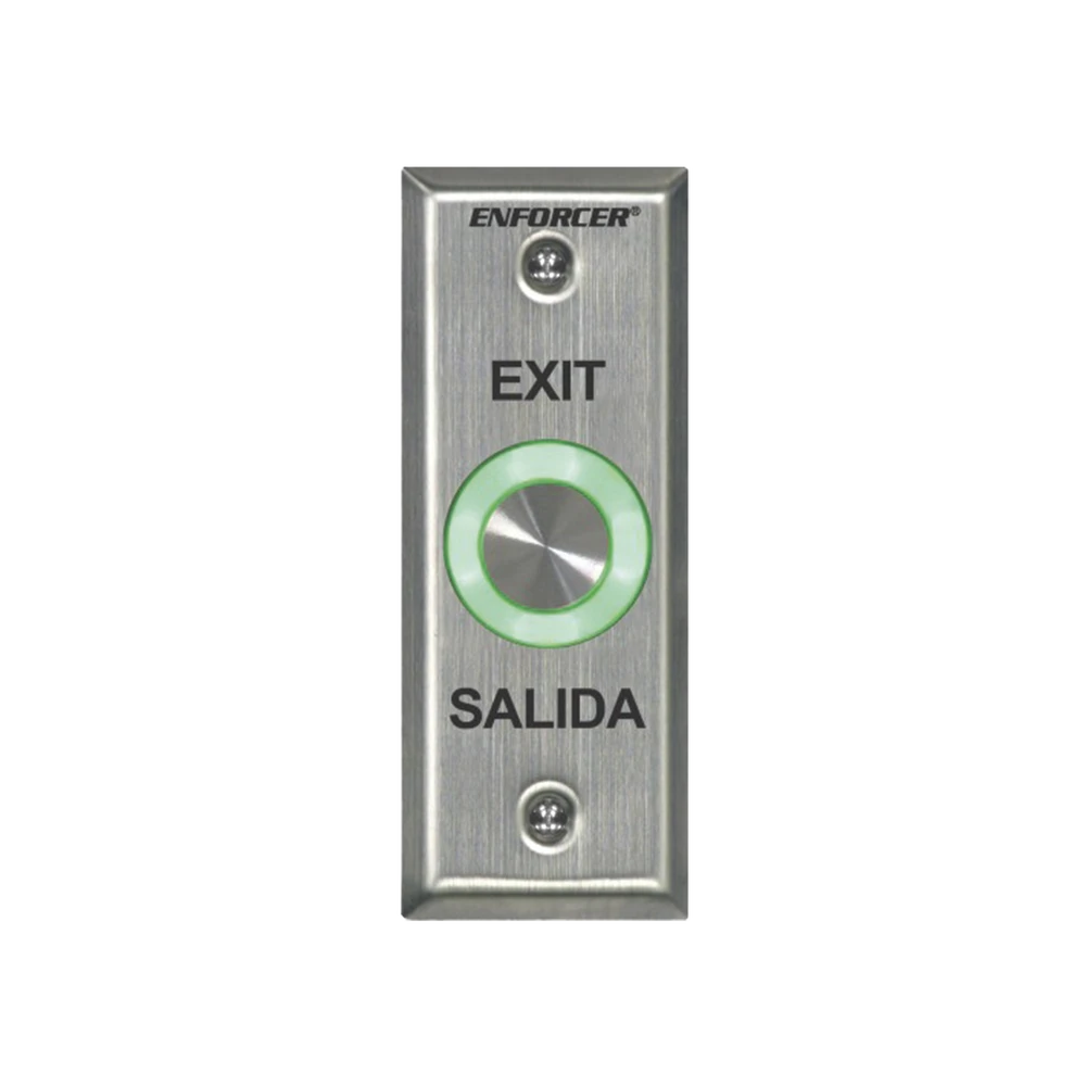 BOTÓN DE SALIDA CON ARO ILUMINADO COLOR VERDE/ IP65-Acceso-ENFORCER SECOLARM-Bsai Seguridad & Controles