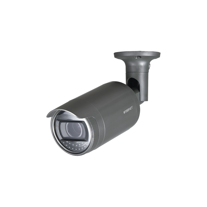 CÁMARA IP TIPO BALA EXTERIOR 2 MEGAPÍXEL / LENTE VARIFOCAL 3.2 - 10MM / IR 30M / WDR 120DB / IP66-Cámaras IP-HANWHA TECHWIN WISENET-LNO-6070R-Bsai Seguridad & Controles