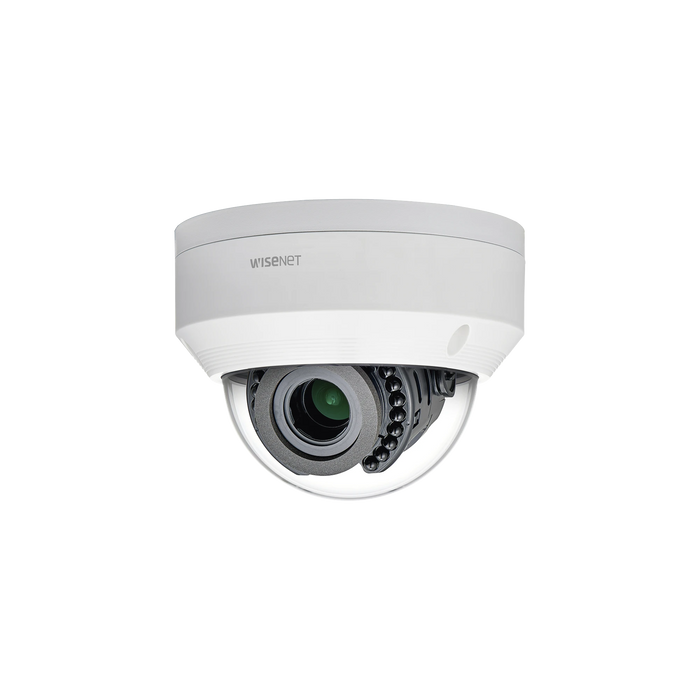 CÁMARA IP TIPO DOMO ANTIVANDÁLICO EXTERIOR 2 MEGAPÍXEL / LENTE VARIFOCAL 3.2 -10MM / IR 30M / WDR 120DB / IP66-Cámaras IP-HANWHA TECHWIN WISENET-LNV-6070R-Bsai Seguridad & Controles