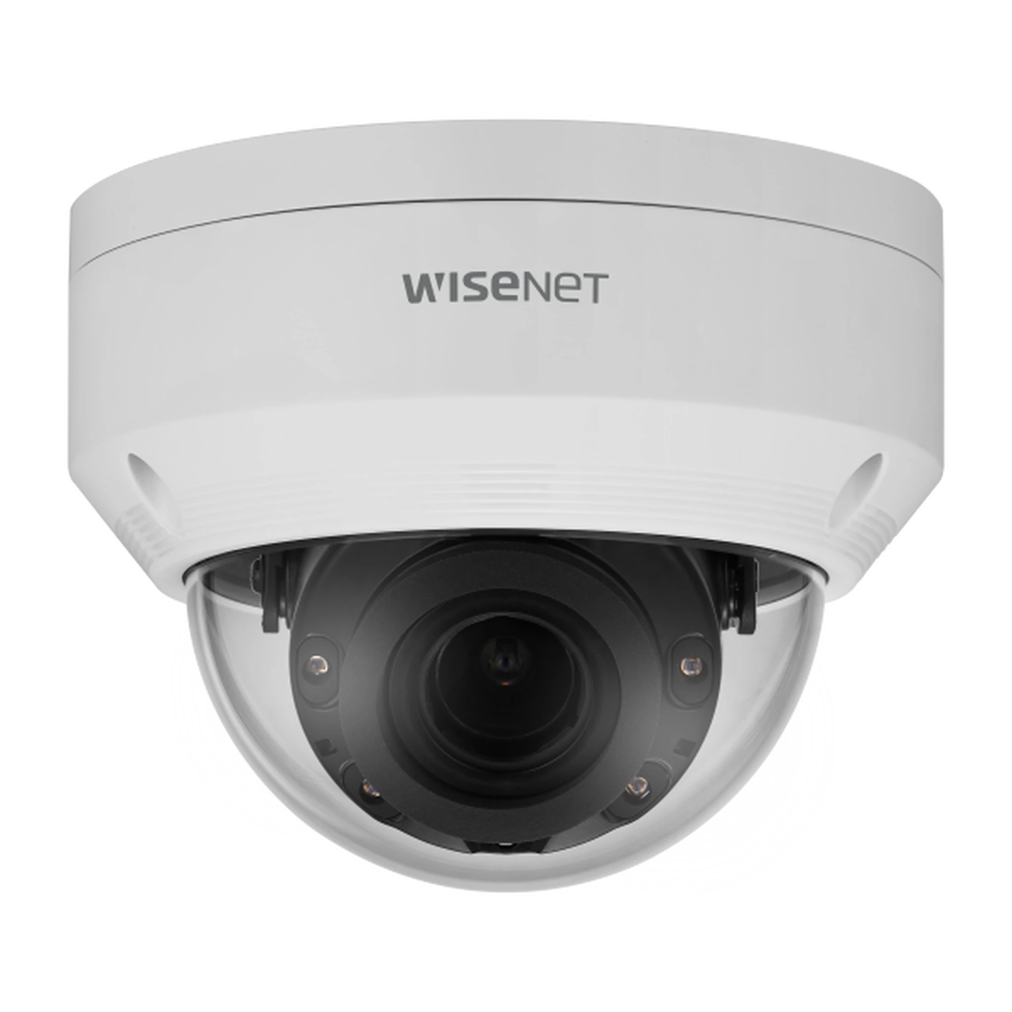 CÁMARA IP TIPO DOMO ANTIVANDÁLICO EXTERIOR 2 MEGAPÍXEL / LENTE VARIFOCAL 3.2 -10MM / IR 30M / WDR 120DB / IP66-Cámaras IP-HANWHA TECHWIN WISENET-Bsai Seguridad & Controles