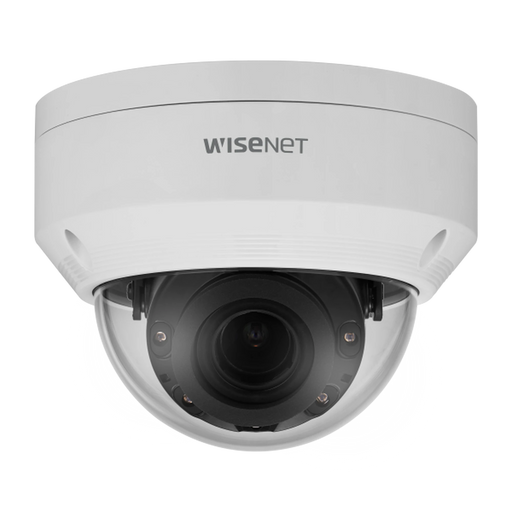 CÁMARA IP TIPO DOMO ANTIVANDÁLICO EXTERIOR 2 MEGAPÍXEL / LENTE VARIFOCAL 3.2 -10MM / IR 30M / WDR 120DB / IP66-Cámaras IP-Hanwha Techwin Wisenet-LNV-6072R-Bsai Seguridad & Controles