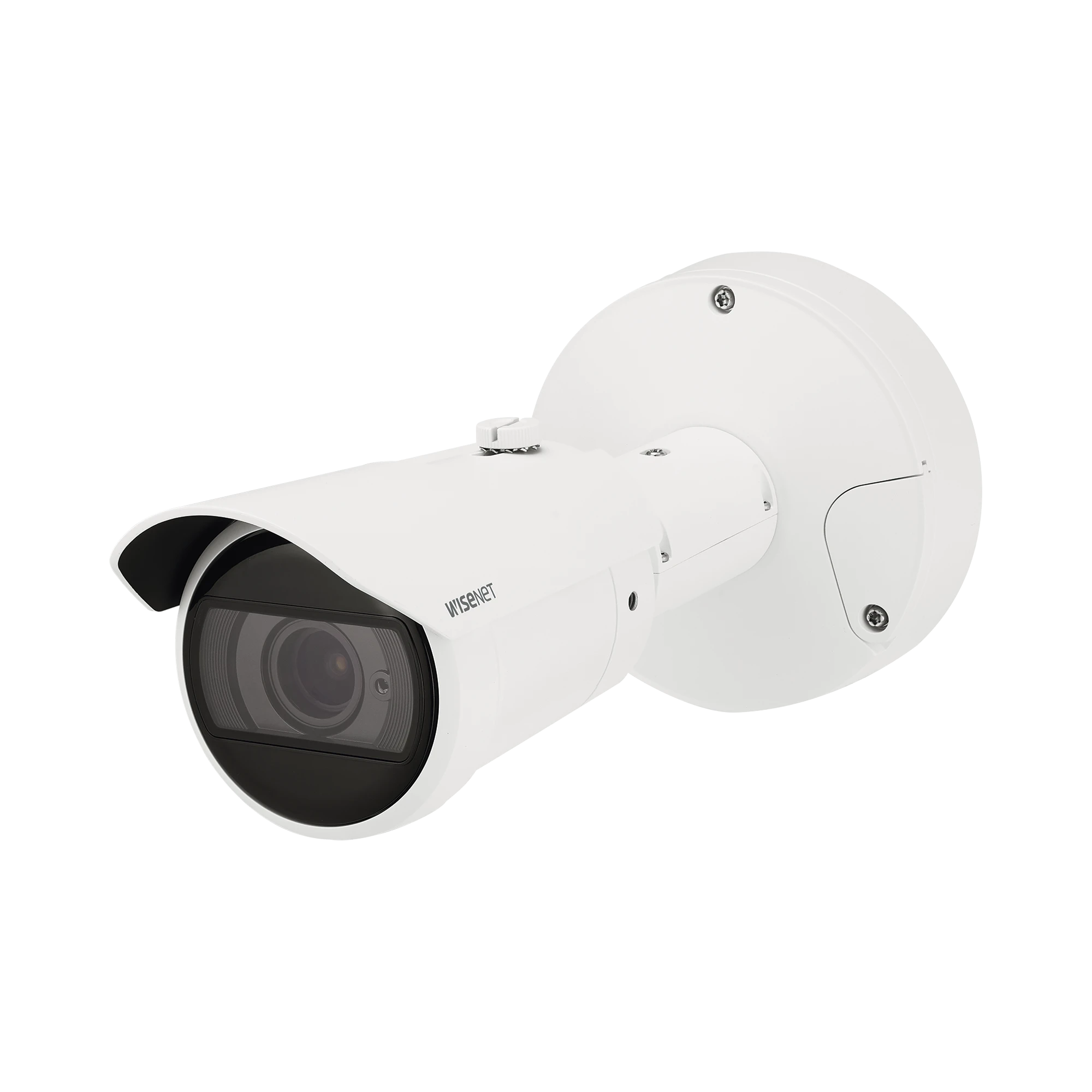 CÁMARA BALA IP 4MP CON IA, ANTIVANDALICA / LENTE MOTORIZADO DE 2.8 A 10MM / WDR 120DB / RANURA MICROSD / IP66 IP67 IK10 NEMA4X-Cámaras IP-HANWHA VISION-Bsai Seguridad & Controles