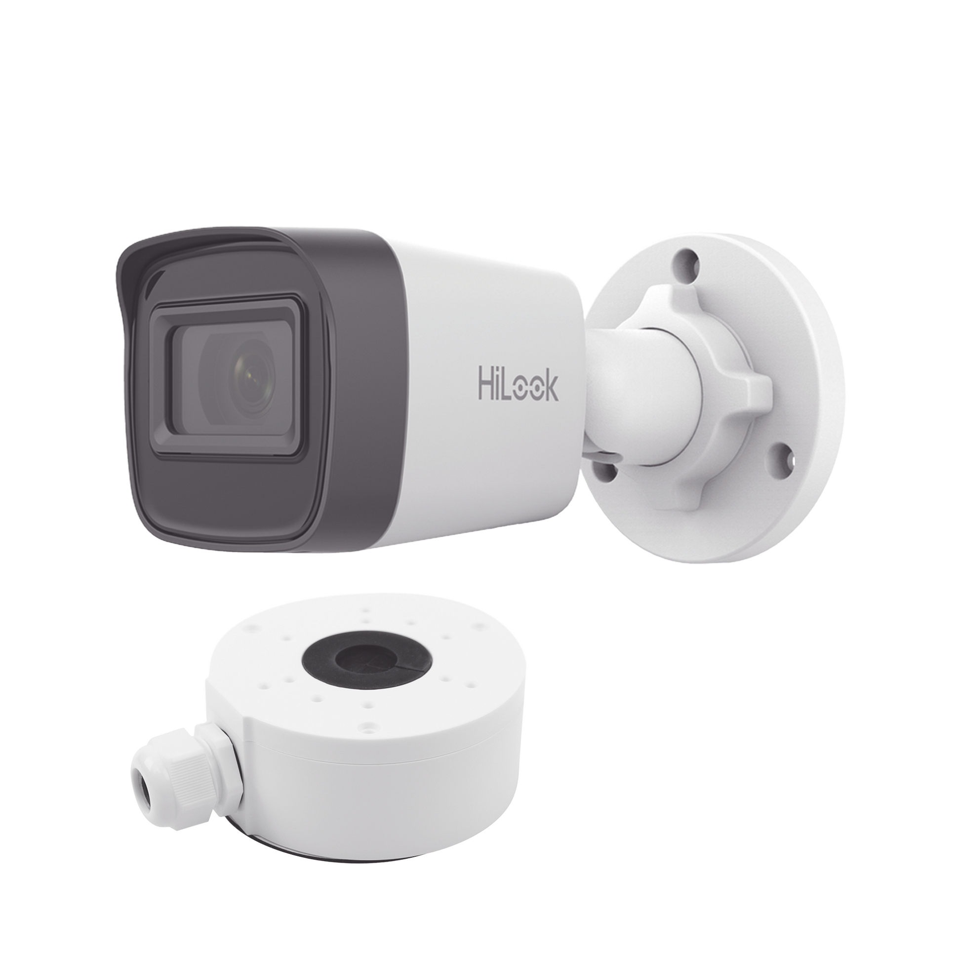 HILOOK SERIES / BALA IP 4 MEGAPIXEL / 20 MTS IR / EXTERIOR IP67 / POE / DWDR / LENTE 2.8 MM + CAJA DE CONEXIÓN DS-1280ZJ-XS-Cámaras IP y NVRs-HILOOK BY HIKVISION-Bsai Seguridad & Controles