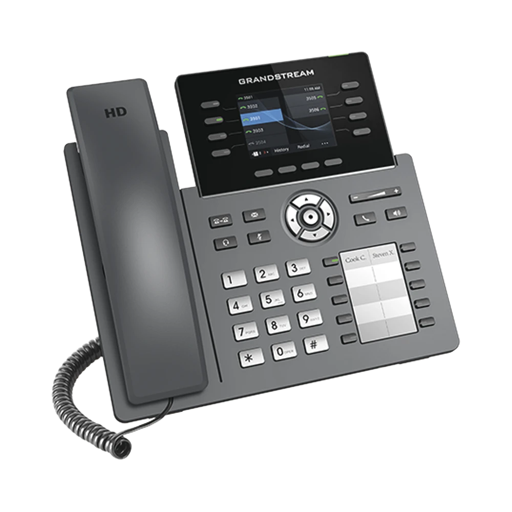 TELÉFONO IP WI-FI, GRADO OPERADOR, 8 LÍNEAS SIP CON 4 CUENTAS, PANTALLA A COLOR 2.8, PUERTOS GIGABIT, BLUETOOTH, POE, CODEC OPUS, IPV4/IPV6 CON GESTIÓN EN LA NUBE GDMS-VoIP y Telefonía IP-GRANDSTREAM-Bsai Seguridad & Controles