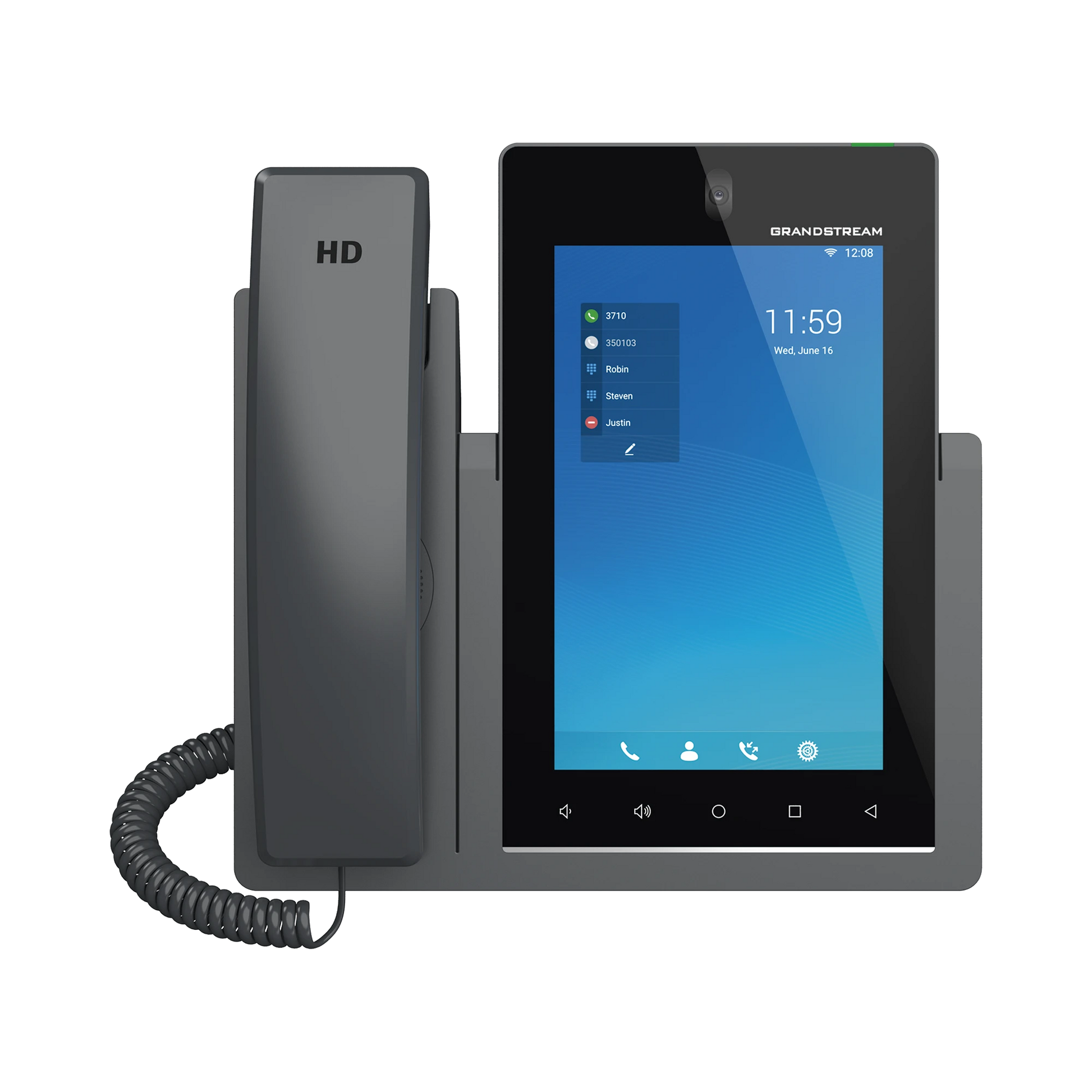 TELÉFONO IP ANDROID 11, 16 LÍNEAS SIP CON 16 CUENTAS, PANTALLA TÁCTIL 7", PUERTOS GIGABIT, WI-FI, BLUETOOTH, POE, CODEC OPUS, IPV4/IPV6 CON GESTIÓN EN LA NUBE GDMS-VoIP - Telefonía IP - Videoconferencia-GRANDSTREAM-Bsai Seguridad & Controles
