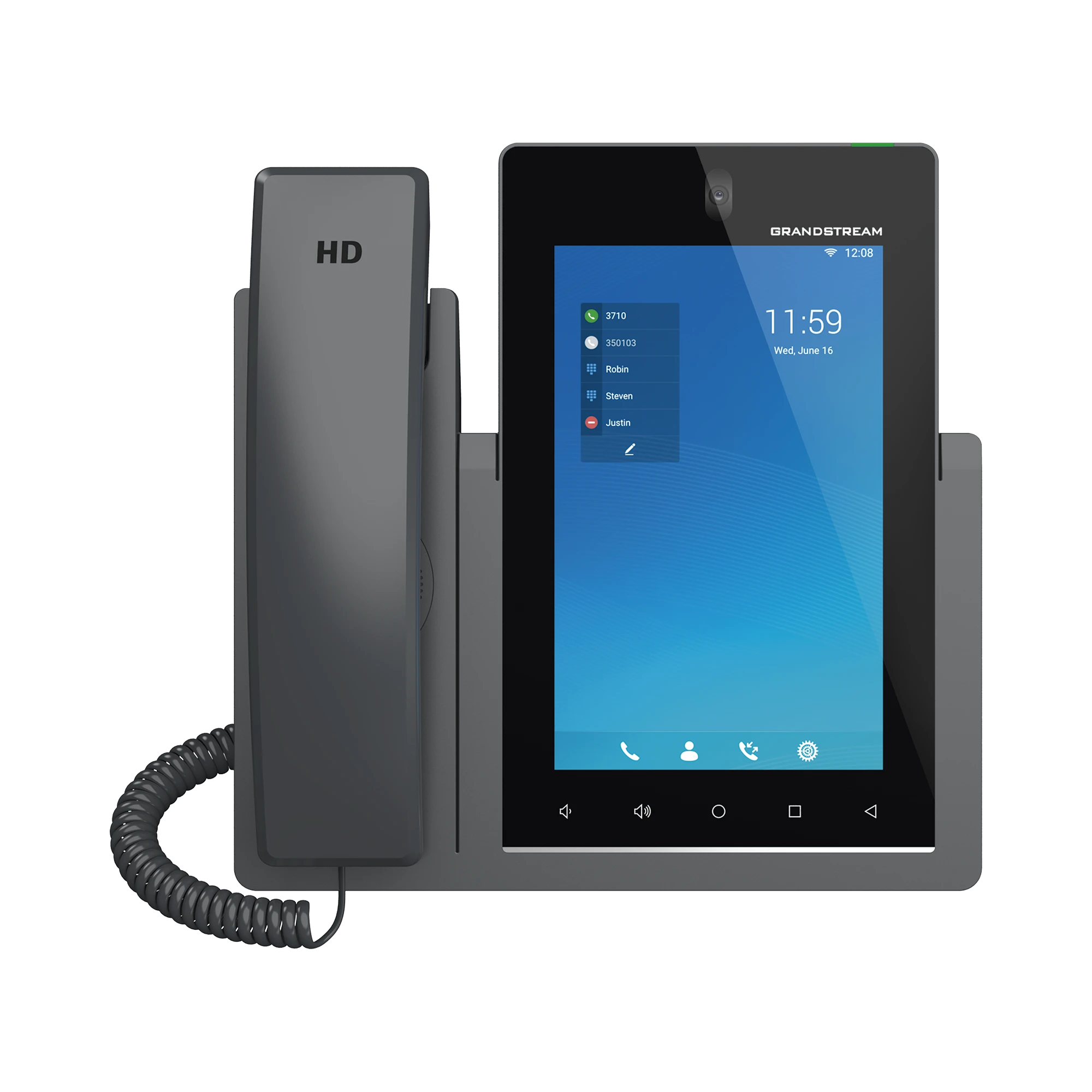 TELÉFONO IP ANDROID 11, 16 LÍNEAS SIP CON 16 CUENTAS, PANTALLA TÁCTIL 7", PUERTOS GIGABIT, WI-FI, BLUETOOTH, POE, CODEC OPUS, IPV4/IPV6 CON GESTIÓN EN LA NUBE GDMS-VoIP - Telefonía IP - Videoconferencia-GRANDSTREAM-Bsai Seguridad & Controles