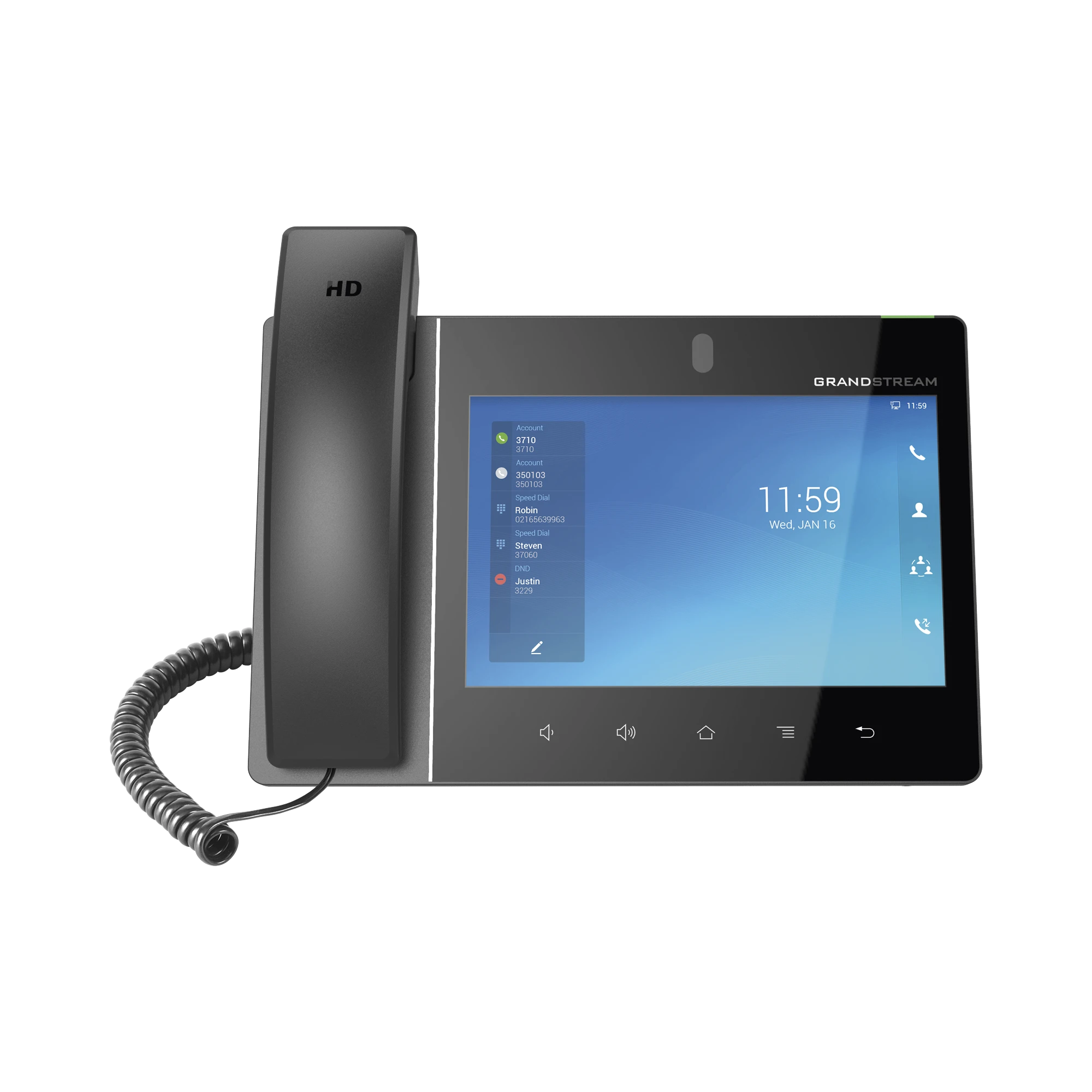 TELÉFONO IP ANDROID 11, 16 LÍNEAS SIP CON 16 CUENTAS, PANTALLA TÁCTIL 8", PUERTOS GIGABIT, WI-FI, BLUETOOTH, POE, CODEC OPUS, IPV4/IPV6 CON GESTIÓN EN LA NUBE GDMS-VoIP - Telefonía IP - Videoconferencia-GRANDSTREAM-Bsai Seguridad & Controles
