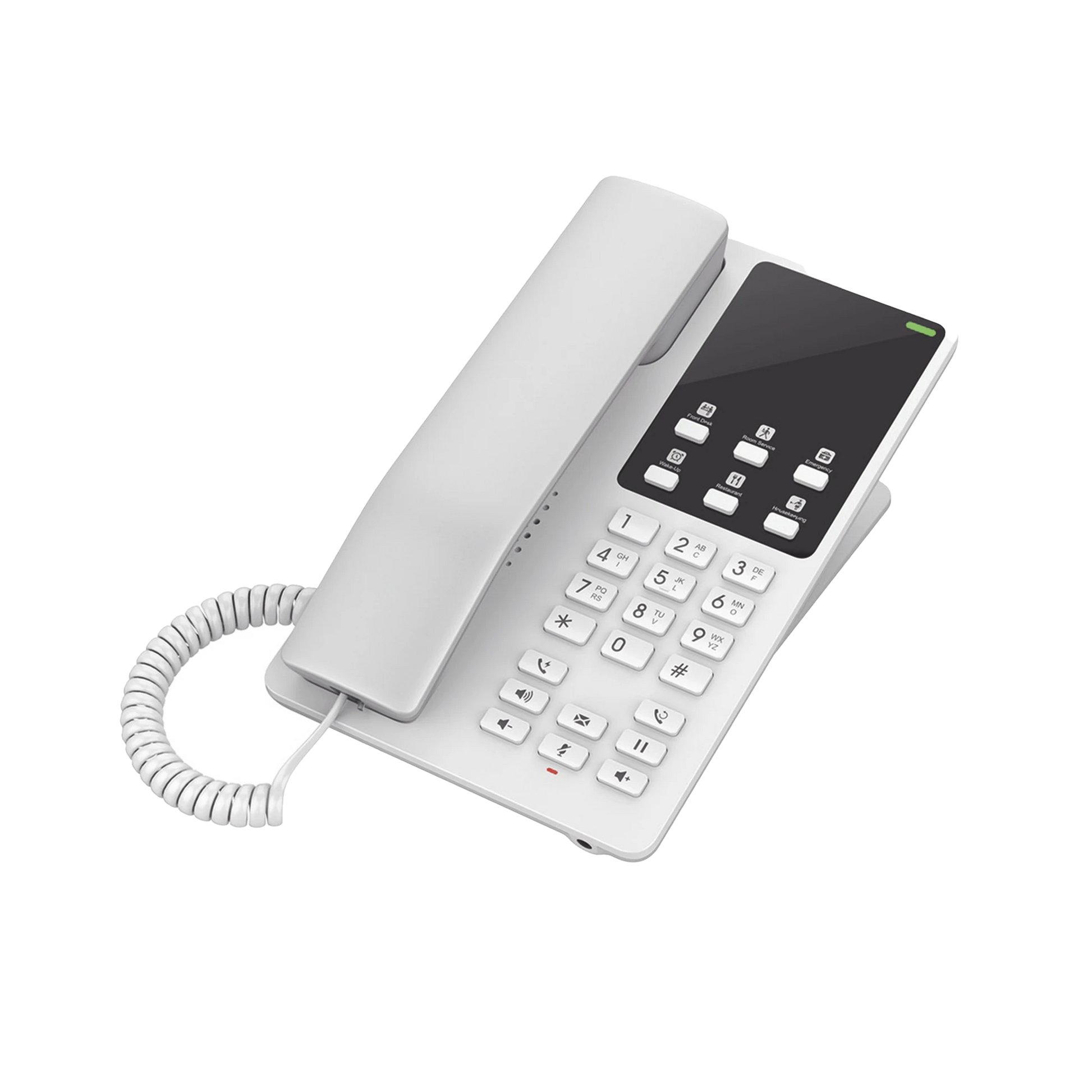 TELÉFONO IP HOTELERO, 2 LÍNEAS SIP CON 2 CUENTAS, CODEC OPUS, IPV4/IPV6, COLOR BLANCO, CON GESTIÓN EN LA NUBE GDMS-VoIP - Telefonía IP - Videoconferencia-GRANDSTREAM-Bsai Seguridad & Controles