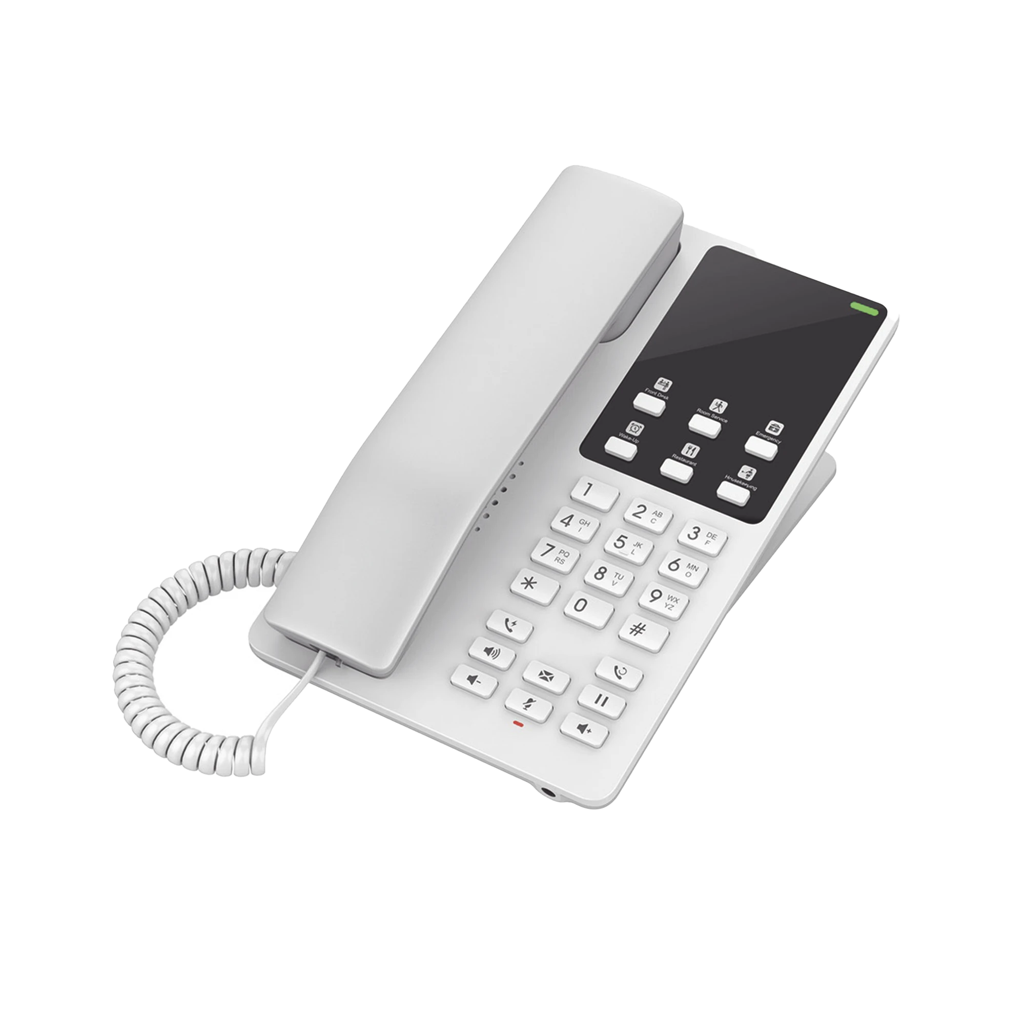 TELÉFONO IP HOTELERO WI-FI, 2 LÍNEAS SIP CON 2 CUENTAS, CODEC OPUS, IPV4/IPV6, COLOR BLANCO, CON GESTIÓN EN LA NUBE GDMS-VoIP - Telefonía IP - Videoconferencia-GRANDSTREAM-Bsai Seguridad & Controles