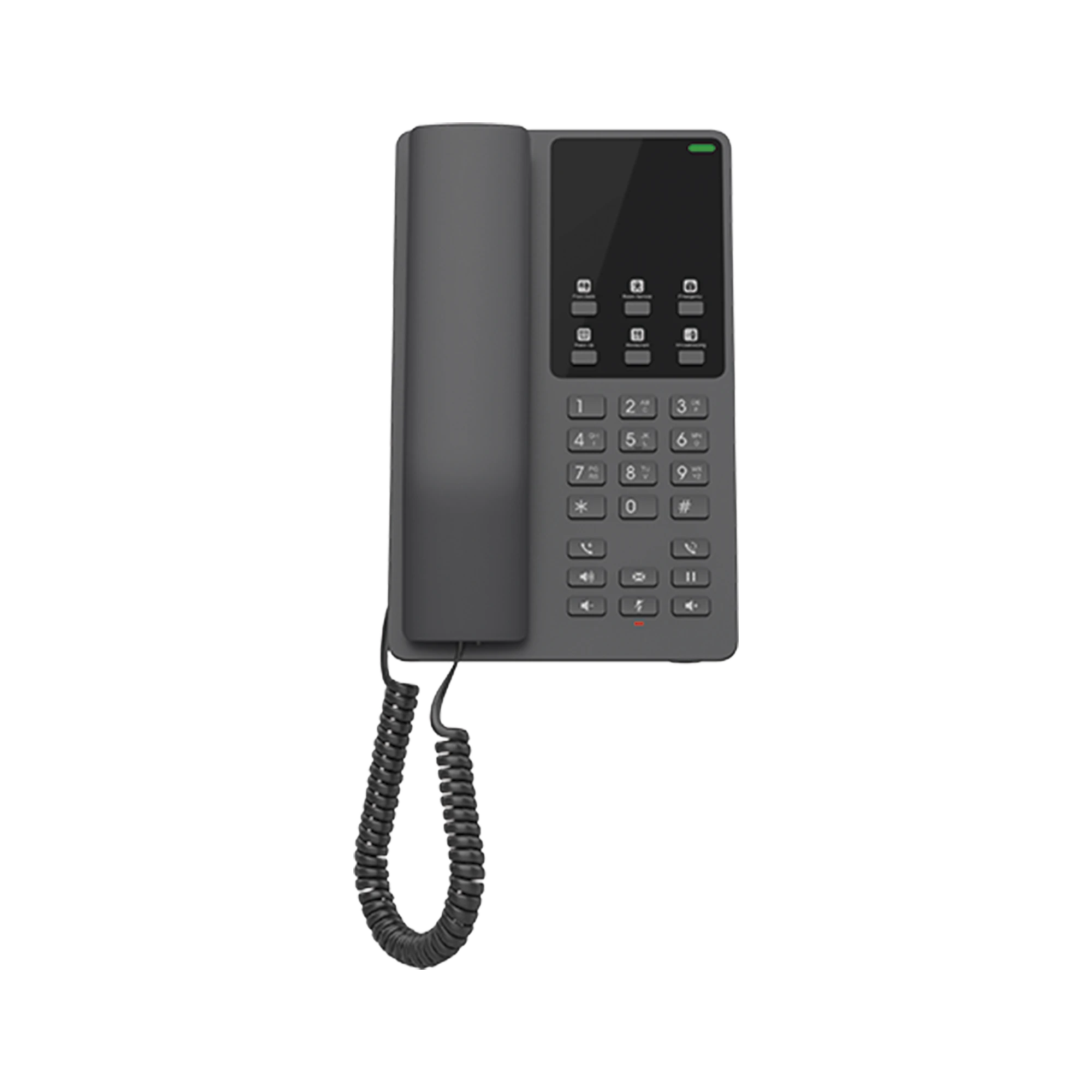 TELÉFONO IP HOTELERO, 2 LÍNEAS SIP CON 2 CUENTAS, CODEC OPUS, IPV4/IPV6, COLOR NEGRO, CON GESTIÓN EN LA NUBE GDMS-VoIP - Telefonía IP - Videoconferencia-GRANDSTREAM-Bsai Seguridad & Controles