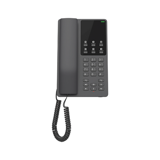 TELÉFONO IP HOTELERO, 2 LÍNEAS SIP CON 2 CUENTAS, CODEC OPUS, IPV4/IPV6, COLOR NEGRO, CON GESTIÓN EN LA NUBE GDMS-VoIP - Telefonía IP - Videoconferencia-GRANDSTREAM-GHP621-Bsai Seguridad & Controles