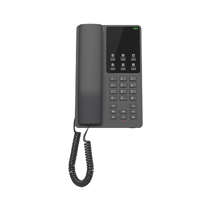 TELÉFONO IP HOTELERO, 2 LÍNEAS SIP CON 2 CUENTAS, CODEC OPUS, IPV4/IPV6, COLOR NEGRO, CON GESTIÓN EN LA NUBE GDMS-VoIP - Telefonía IP - Videoconferencia-GRANDSTREAM-GHP621-Bsai Seguridad & Controles