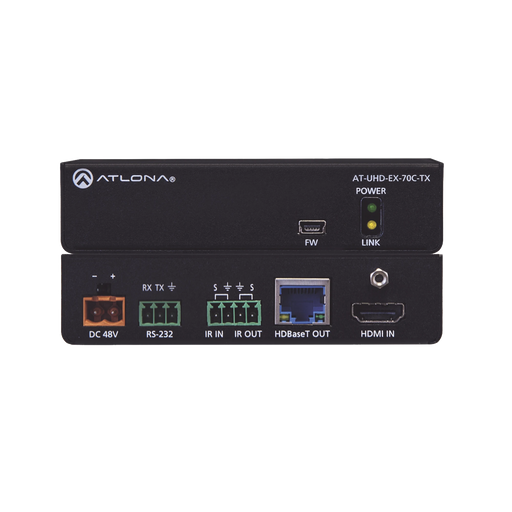 ATLONA HDMI TRANSMITTER W/IR AND RS232-VoIP y Telefonía IP-ATLONA-AT-UHD-EX-70C-TX-Bsai Seguridad & Controles