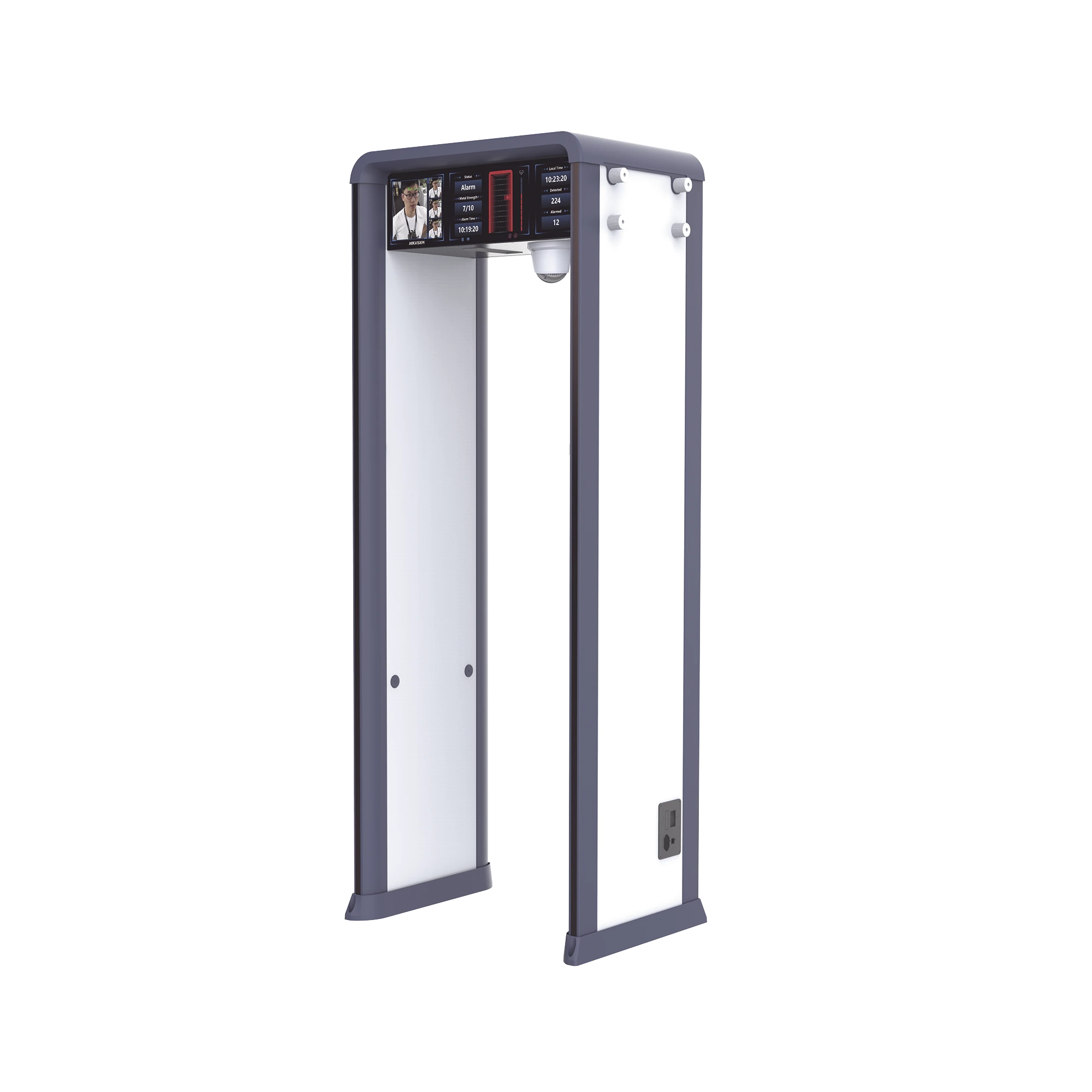 ARCO DETECTOR DE METALES CON CÁMARA 4MP Y DOBLE PANTALLA 7" Y 29" / HASTA 72 ZONAS CONFIGURABLE / TECNOLOGÍA ANTI-INTERFERENCIA Y SENSIBILIDAD DE ÚLTIMA GENERACIÓN / CONTEO DE PERSONAS Y ALARMAS