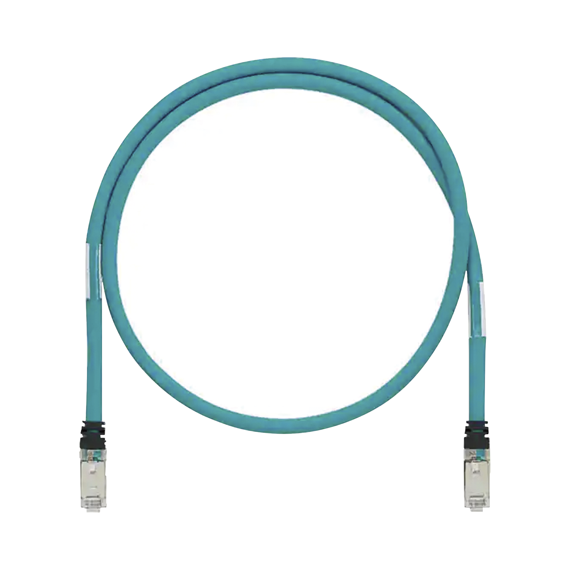 PATCH CORD CAT6A DE GRADO INDUSTRIAL 600V, BLINDADO SF/UTP, CALIBRE 26 AWG, COLOR AQUA, 3 METROS (9.84 PIES)
