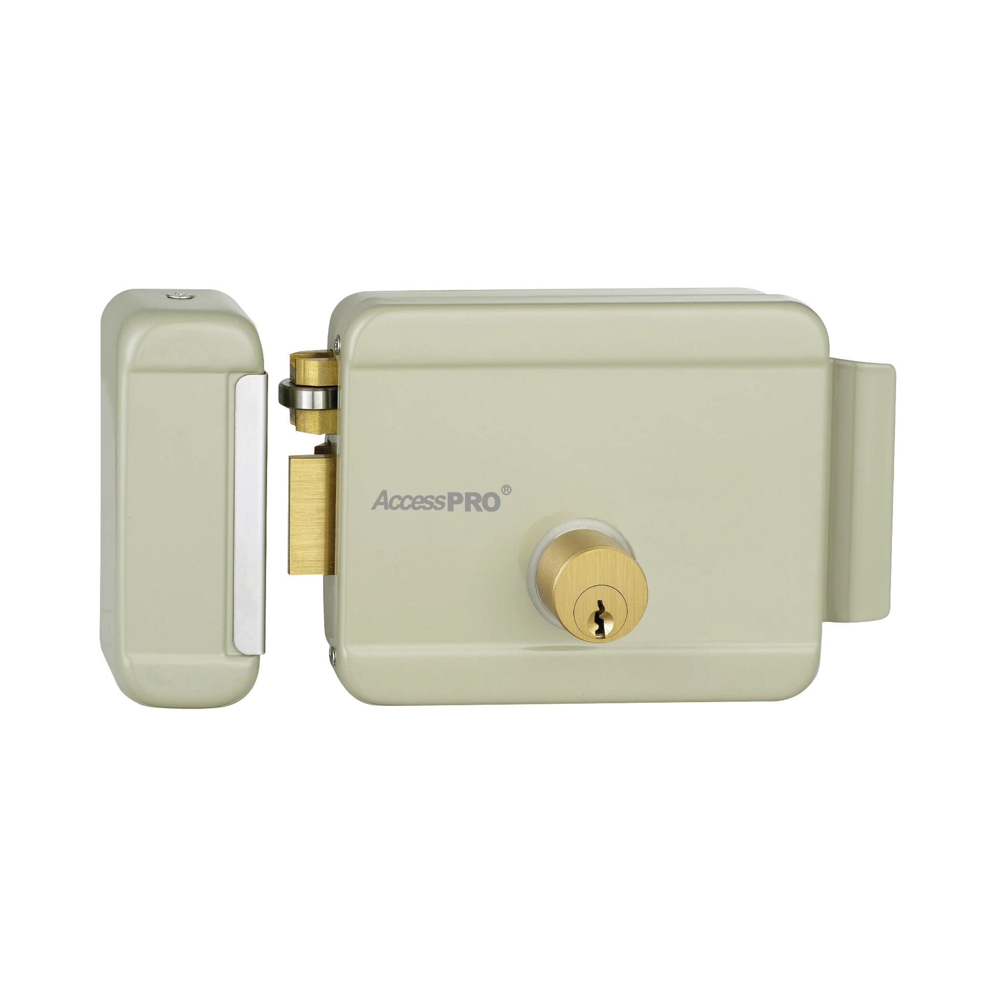 CERRADURA ELÉCTRICA / INCLUYE LLAVE / EXTERIOR /IZQUIERDA-Control de Acceso-ACCESSPRO-Bsai Seguridad & Controles