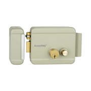 CERRADURA ELÉCTRICA CON BOTÓN DE SALIDA/ INCLUYE LLAVE / EXTERIOR / IZQUIERDA-Control de Acceso-ACCESSPRO-Bsai Seguridad & Controles