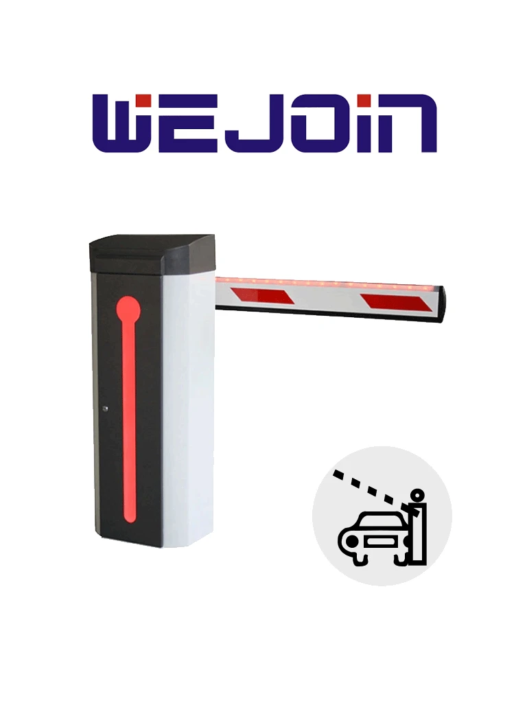 WEJOIN WJDZ120L34 - BARRERA VEHICULAR IZQUIERDA LED DE USO RUDO / SERVO MOTOR / BRAZO RECTANGULAR DE 4 METROS / VELOCIDAD 3 SEGUNDOS / IZQUIERDA O DERECHA-Barreras Vehicular-WEJOIN-Bsai Seguridad & Controles