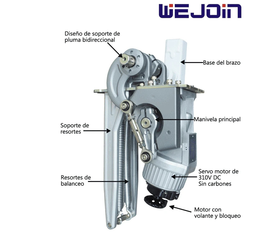 WEJOIN WJDZ120L34 - BARRERA VEHICULAR IZQUIERDA LED DE USO RUDO / SERVO MOTOR / BRAZO RECTANGULAR DE 4 METROS / VELOCIDAD 3 SEGUNDOS / IZQUIERDA O DERECHA-Barreras Vehicular-WEJOIN-Bsai Seguridad & Controles