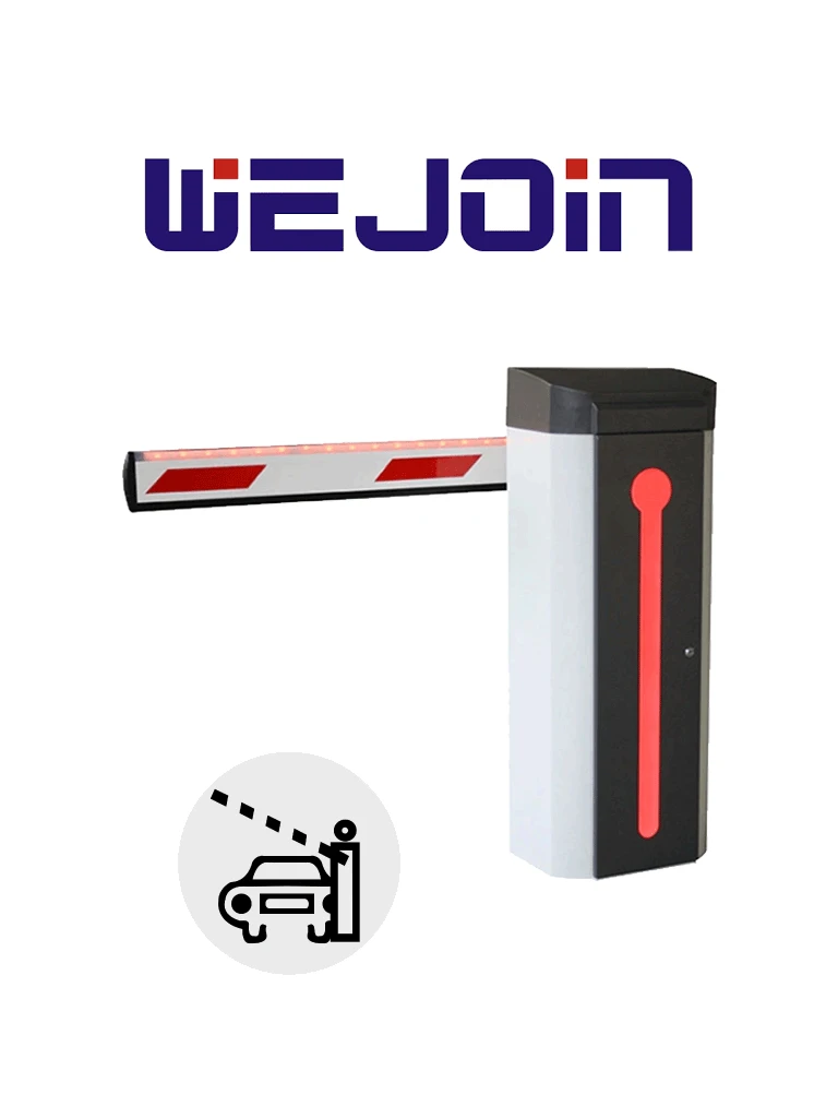 WEJOIN WJDZ120R34 - BARRERA VEHICULAR DERECHA LED DE USO RUDO / SERVO MOTOR / BRAZO RECTANGULAR DE 4 METROS / VELOCIDAD 3 SEGUNDOS / IZQUIERDA O DERECHA-Barreras Vehicular-WEJOIN-Bsai Seguridad & Controles