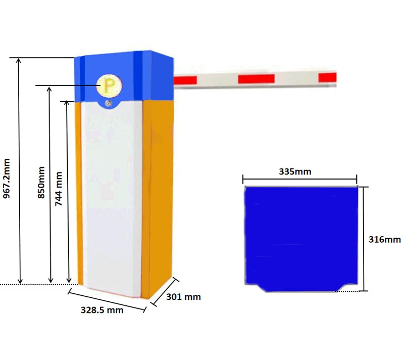 WEJOIN WJCB01SVIR23 - BARRERA VEHICULAR DERECHA DE USO RUDO / SERVO MOTOR / BRAZO OCTAGONAL ARTICULADO DE 3 METROS A 90 GRADOS / VELOCIDAD 3 SEGUNDOS / IZQUIERDA O DERECHA-Barreras Vehiculares-WEJOIN-Bsai Seguridad & Controles