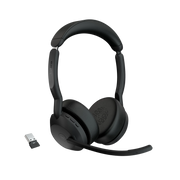 JABRA EVOLVE2 55, AURICULAR STEREO VERSIÓN MS, DONGLE USB-A CON CANCELACIÓN DE RUIDO (25599-999-999)-VoIP - Telefonía IP - Videoconferencia-JABRA-Bsai Seguridad & Controles