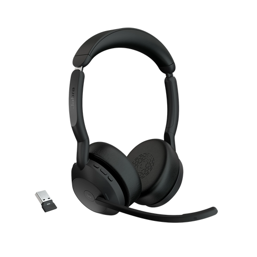 JABRA EVOLVE2 55, AURICULAR STEREO VERSIÓN MS, DONGLE USB-A CON CANCELACIÓN DE RUIDO (25599-999-999)-VoIP - Telefonía IP - Videoconferencia-JABRA-Bsai Seguridad & Controles