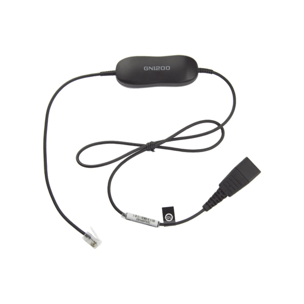 JABRA GN1200 CABLE CON CONEXIÓN QD Y RJ-9 (88001-99)-VoIP y Telefonía IP-JABRA-Bsai Seguridad & Controles