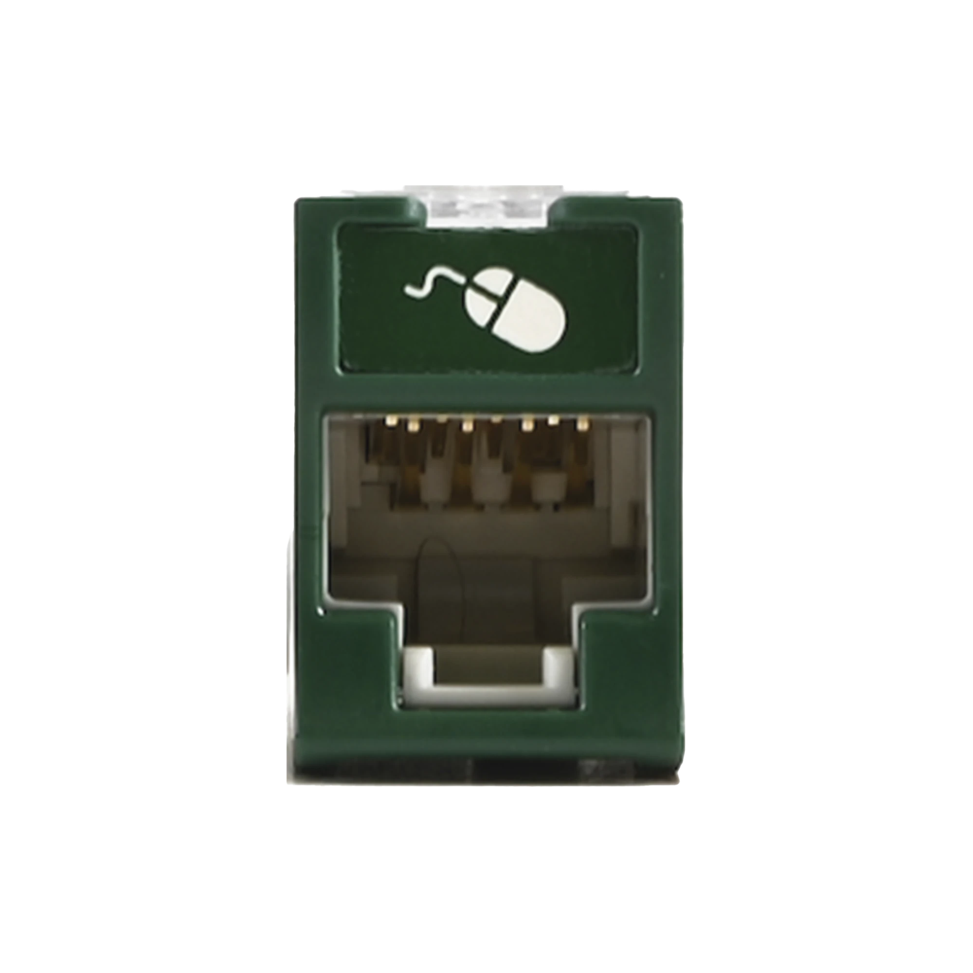 JACK ULTRAMAX CAT5E, UTP, MONTAJE HÍBRIDO EN PLACA DE PARED (PLANO Y ANGULADO), COLOR VERDE, PUNCH DOWN-Cableado de Cobre-SIEMON-Bsai Seguridad & Controles