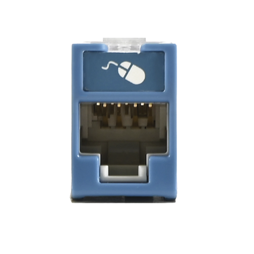 JACK ULTRAMAX CAT6A, UTP, MONTAJE HÍBRIDO EN PLACA DE PARED (PLANO Y ANGULADO), COLOR AZUL, PUNCH DOWN-Cableado de Cobre-SIEMON-Bsai Seguridad & Controles