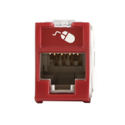 JACK ULTRAMAX CAT6A, UTP, MONTAJE HÍBRIDO EN PLACA DE PARED (PLANO Y ANGULADO), COLOR ROJO, PUNCH DOWN-Cableado de Cobre-SIEMON-Bsai Seguridad & Controles
