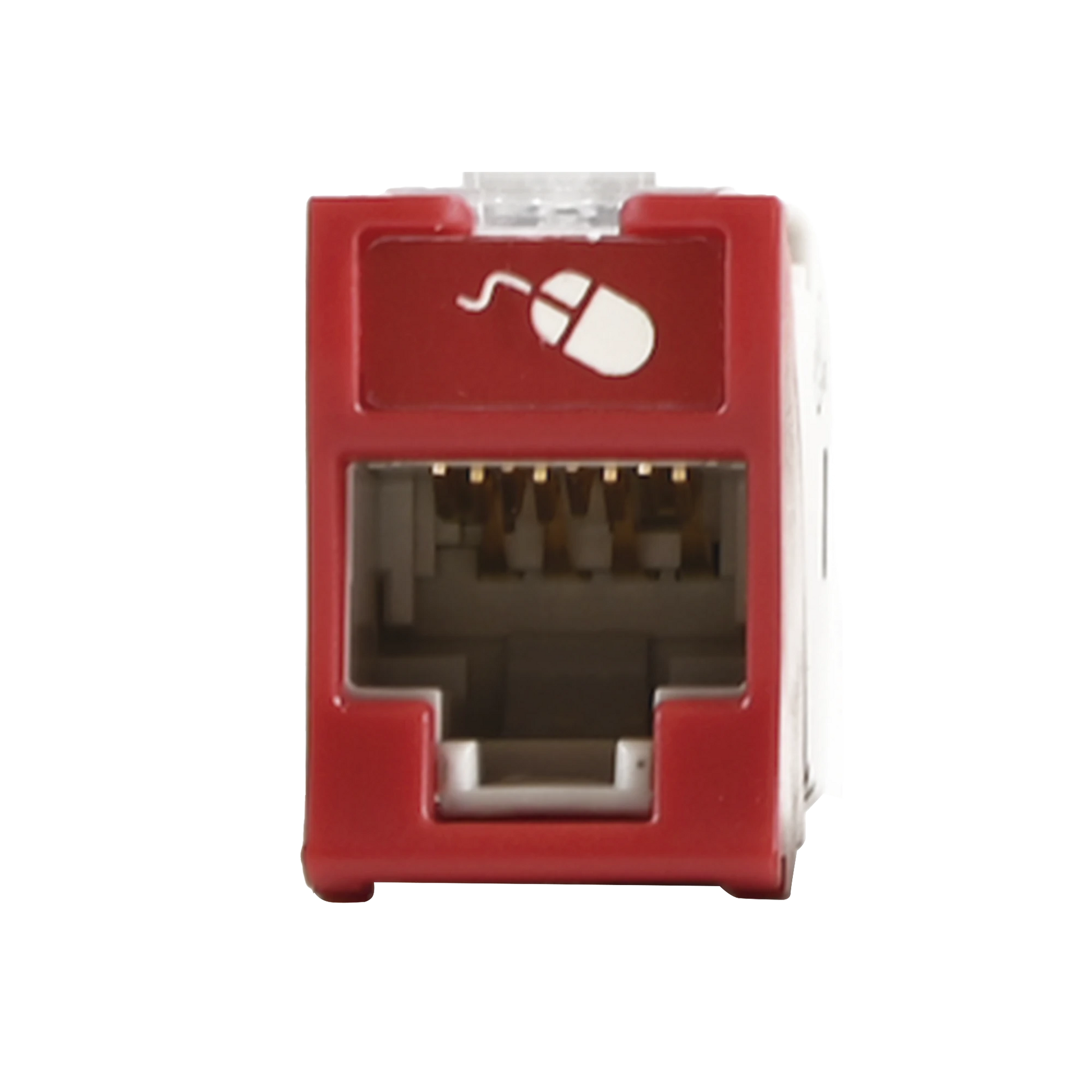 JACK ULTRAMAX CAT6A, UTP, MONTAJE HÍBRIDO EN PLACA DE PARED (PLANO Y ANGULADO), COLOR ROJO, PUNCH DOWN-Cableado de Cobre-SIEMON-Bsai Seguridad & Controles
