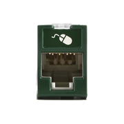 JACK ULTRAMAX CAT6A, UTP, MONTAJE HÍBRIDO EN PLACA DE PARED (PLANO Y ANGULADO), COLOR VERDE, PUNCH DOWN-Cableado de Cobre-SIEMON-Bsai Seguridad & Controles