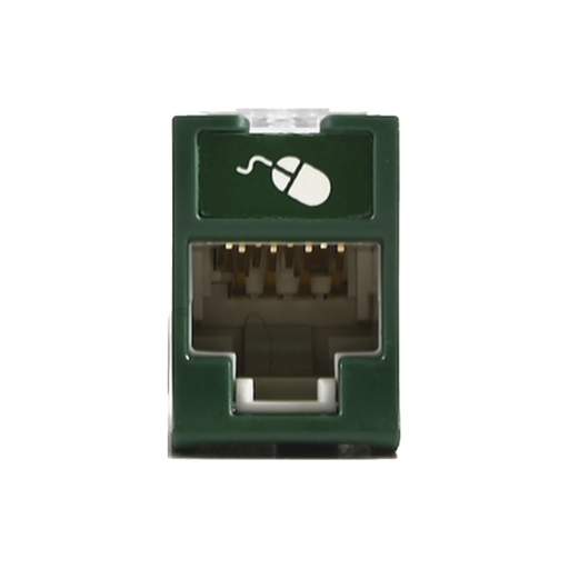 JACK ULTRAMAX CAT6A, UTP, MONTAJE HÍBRIDO EN PLACA DE PARED (PLANO Y ANGULADO), COLOR VERDE, PUNCH DOWN-Cableado de Cobre-SIEMON-Bsai Seguridad & Controles