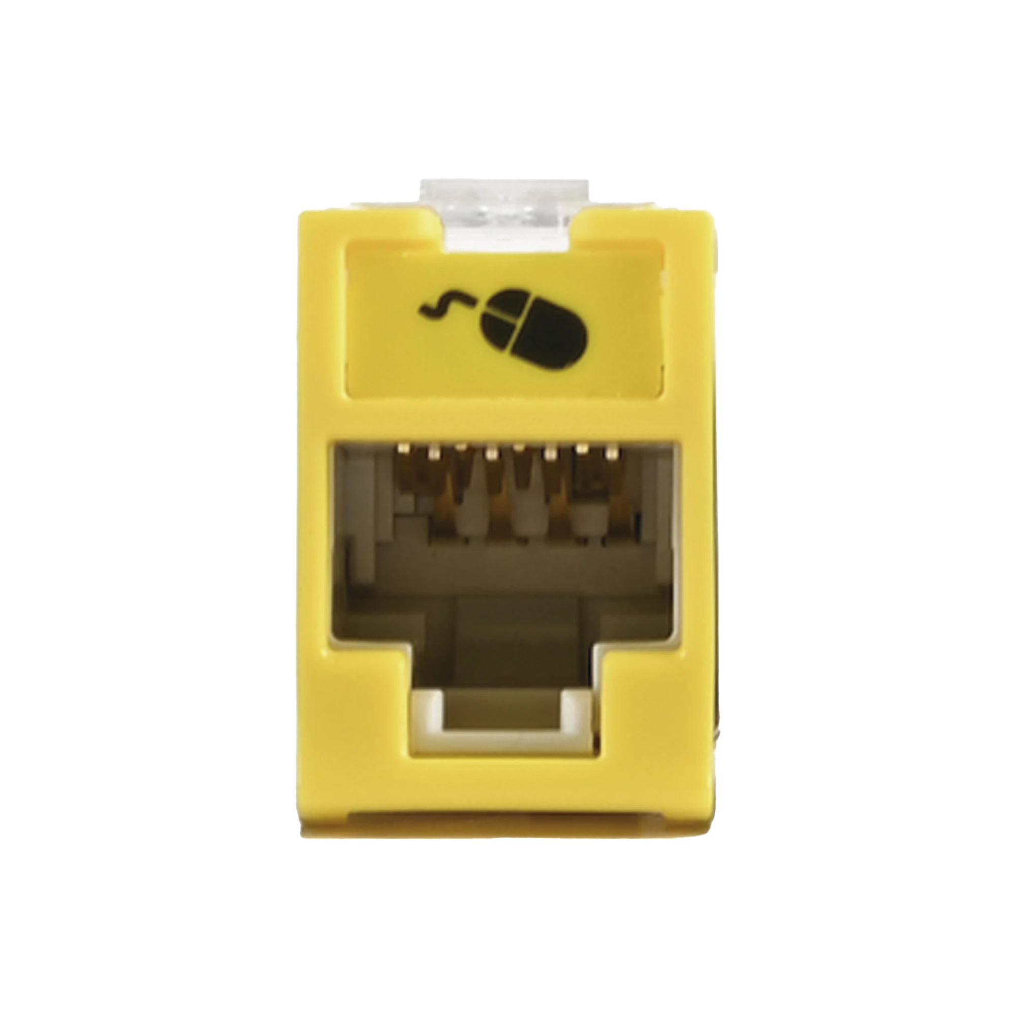 JACK ULTRAMAX CAT6, UTP, MONTAJE HÍBRIDO EN PLACA DE PARED (PLANO Y ANGULADO), COLOR AMARILLO, PUNCH DOWN-Cableado de Cobre-SIEMON-Bsai Seguridad & Controles