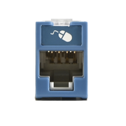 JACK ULTRAMAX CAT6, UTP, MONTAJE HÍBRIDO EN PLACA DE PARED (PLANO Y ANGULADO), COLOR AZUL, PUNCH DOWN-Cableado de Cobre-SIEMON-Bsai Seguridad & Controles