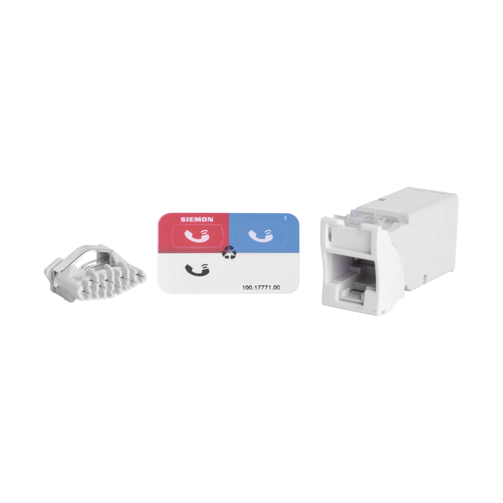 JACK Z-MAX CAT6A, UTP, MONTAJE HÍBRIDO EN PLACA DE PARED (PLANO Y ANGULADO), COLOR BLANCO-Jacks / Plugs-SIEMON-Bsai Seguridad & Controles