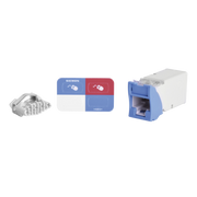 JACK Z-MAX UTP CATEGORÍA 6, MONTAJE HÍBRIDO EN PLACA DE PARED (PLANO Y ANGULADO), COLOR AZUL, VERSIÓN BULK (SIN EMPAQUE INDIVIDUAL)-Cableado-SIEMON-Bsai Seguridad & Controles