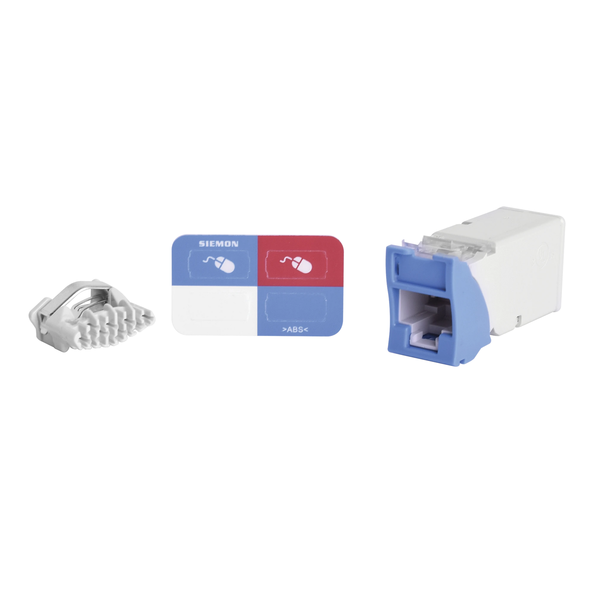 JACK Z-MAX UTP CATEGORÍA 6, MONTAJE HÍBRIDO EN PLACA DE PARED (PLANO Y ANGULADO), COLOR AZUL, VERSIÓN BULK (SIN EMPAQUE INDIVIDUAL)-Cableado-SIEMON-Bsai Seguridad & Controles