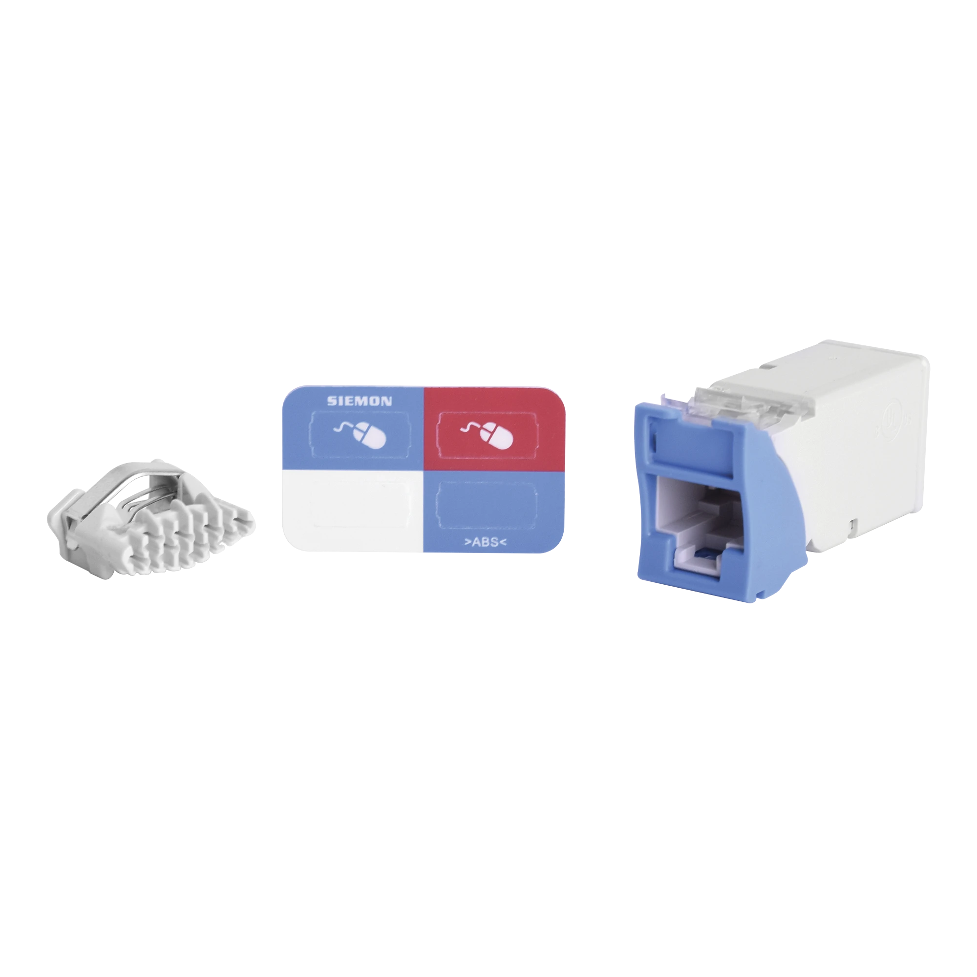 JACK Z-MAX UTP CATEGORÍA 6, MONTAJE HÍBRIDO EN PLACA DE PARED (PLANO Y ANGULADO), COLOR AZUL, VERSIÓN BULK (SIN EMPAQUE INDIVIDUAL)-Cableado-SIEMON-Bsai Seguridad & Controles