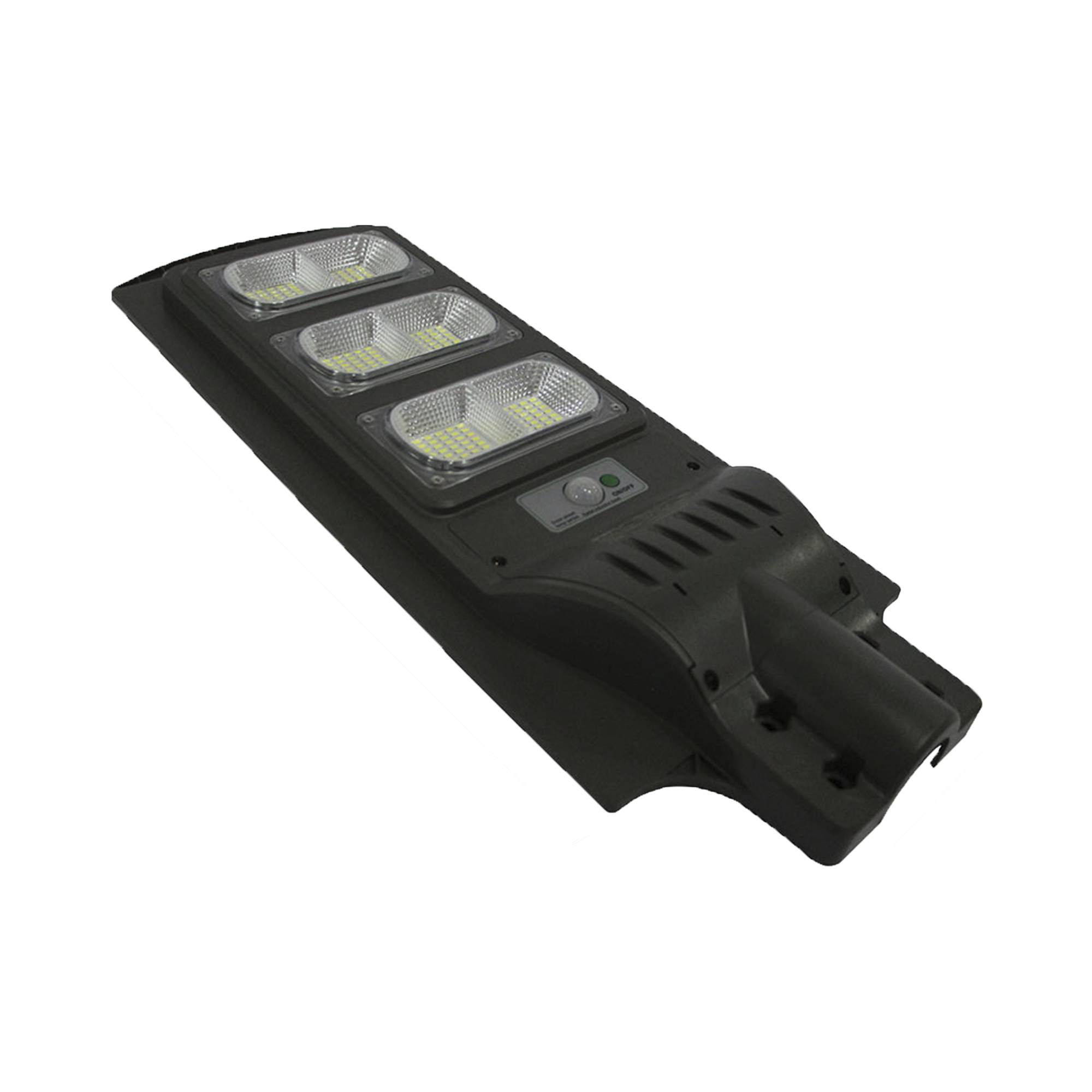 ALUMBRADO PUBLICO CON PANEL SOLAR Y SENSOR DE MOVIMIENTO DE 120 W/ LUZ 6 500 K / DIMENSIONES 625 X 240 MM / ÁNGULO DE LUZ 120°.-Iluminación-JWJ-Bsai Seguridad & Controles